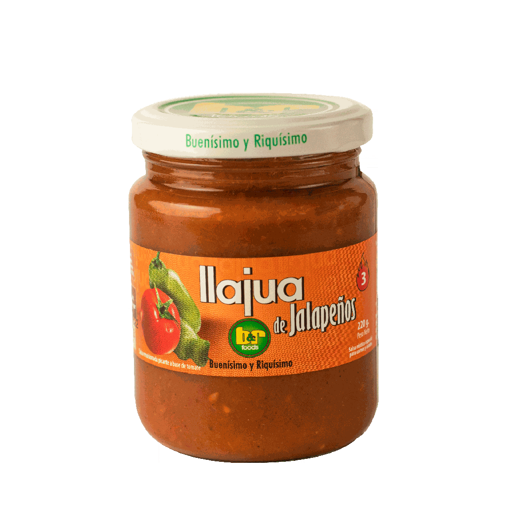 B&amp;R Llajua Jalapeños, Frasco 220 g