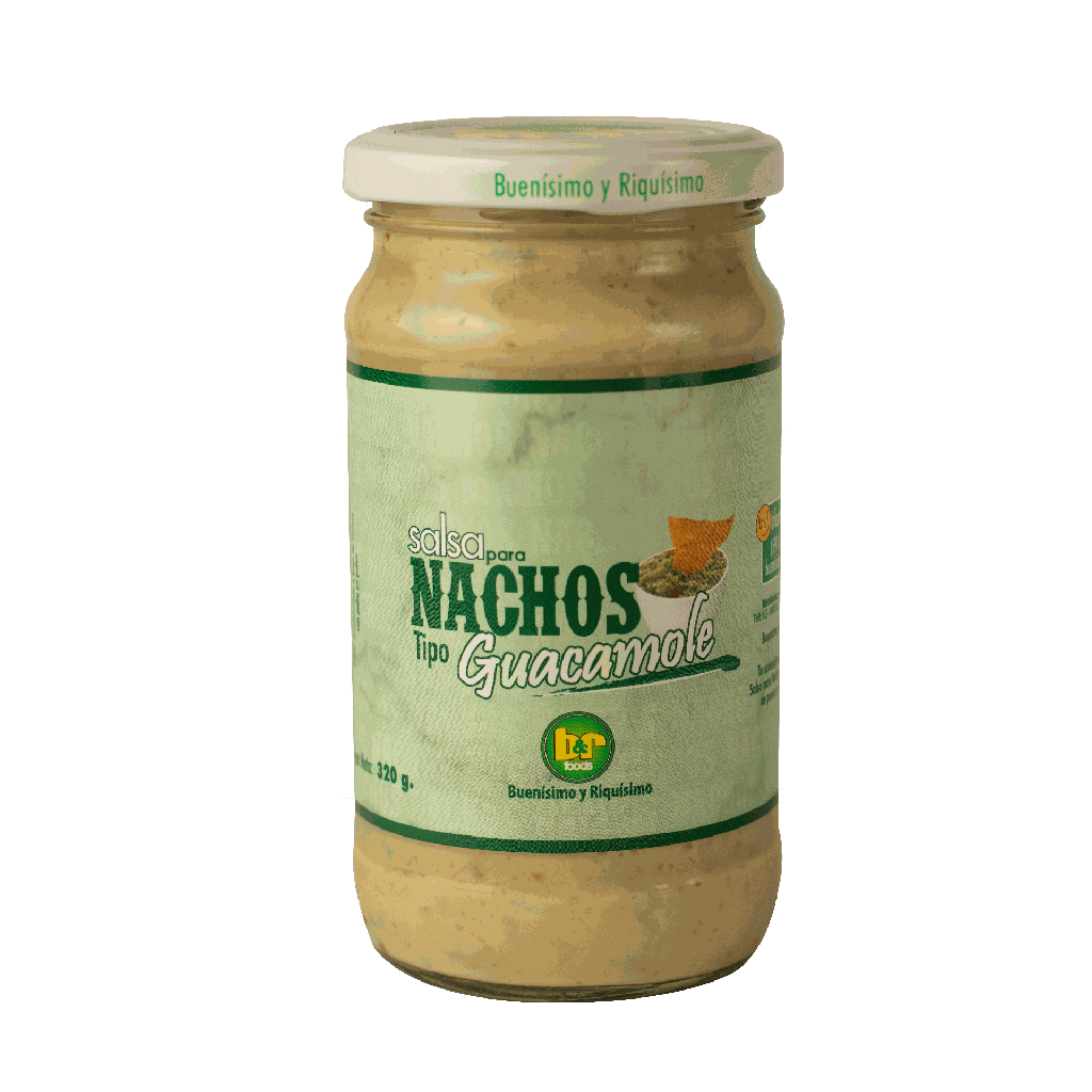 B&amp;R Salsa Para Nachos tipo Guacamole, Frasco 320 g