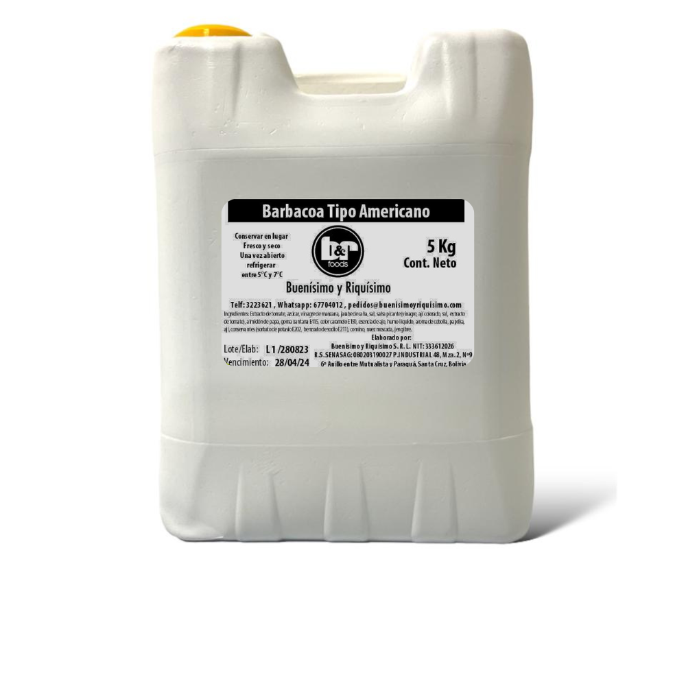 Salsa Barbacoa Tipo Americano 5 Kg