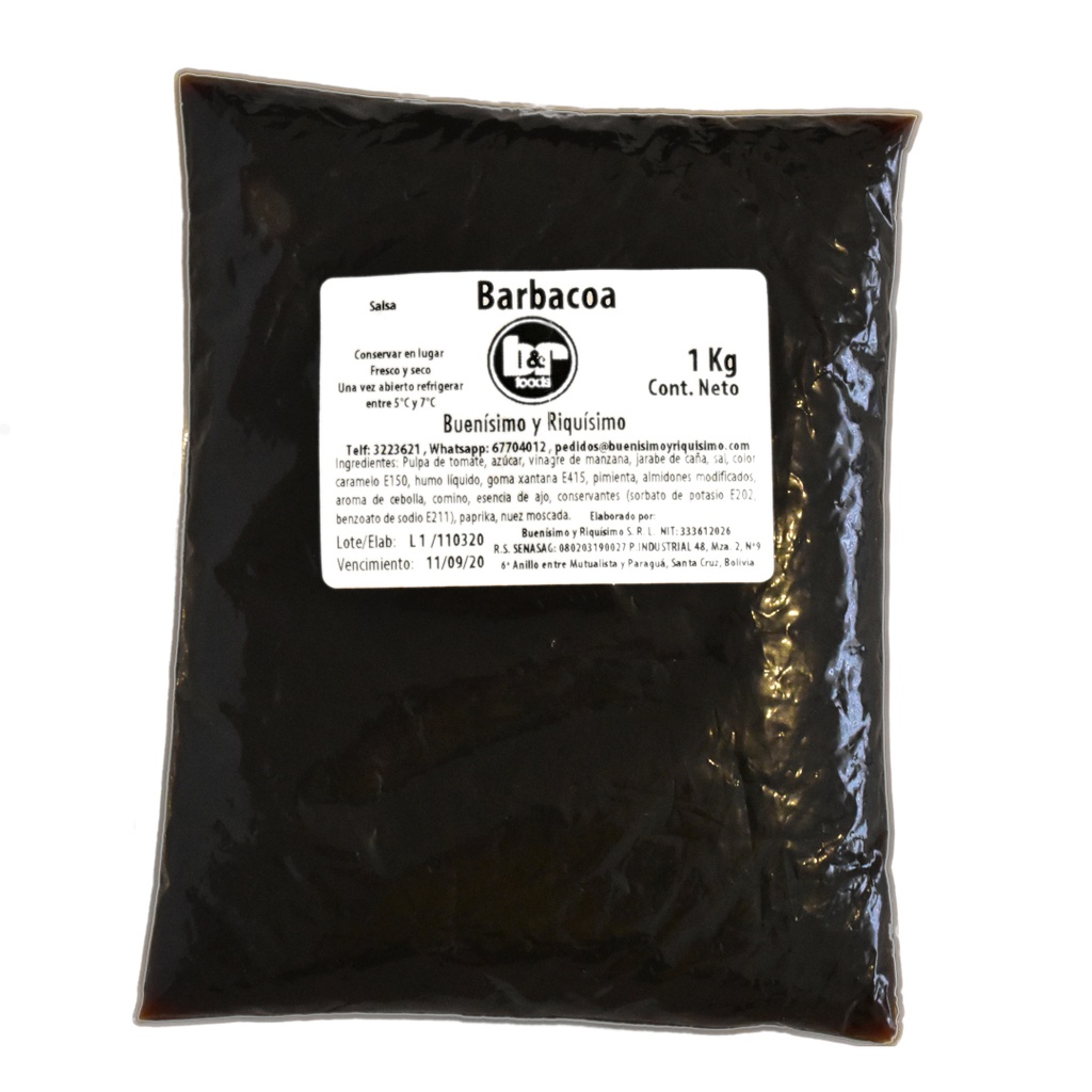 Salsa Barbacoa Ahumada Kg, Pouch 1 Kg