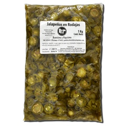 [PT025.2] B&amp;R Jalapeños en Rodajas, Pouch 1 Kg